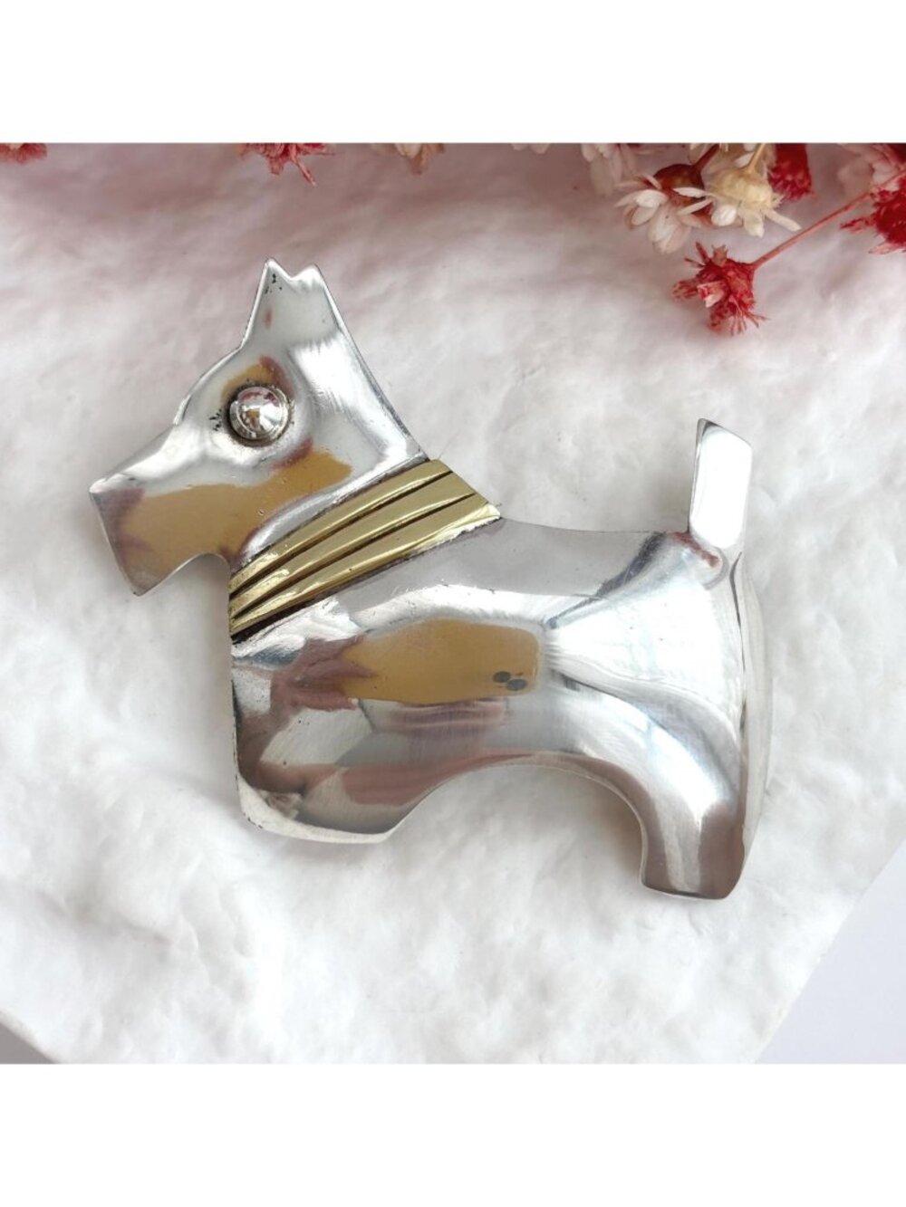 Rare Taxco, Mexico Terrier Dog Figural TM-138 Sterling Silver 925 Brooch